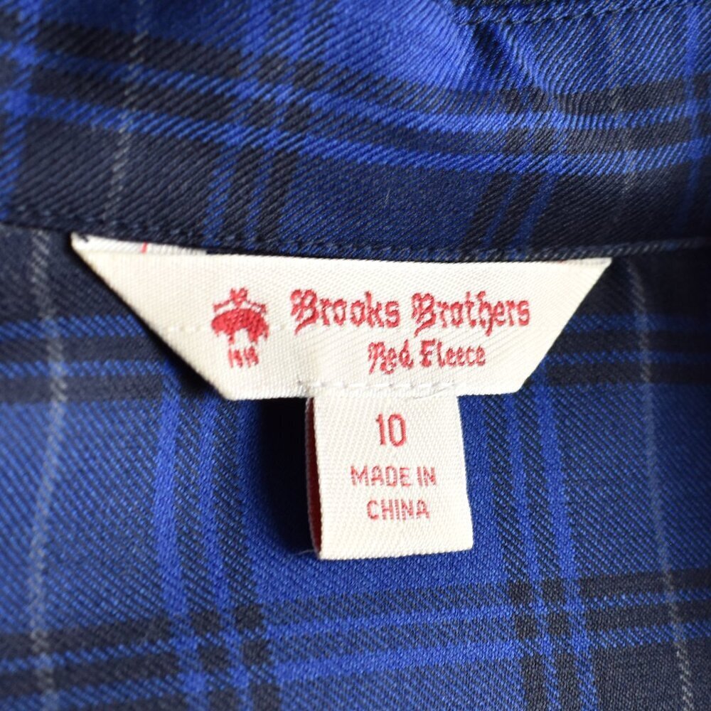 Brooks Brothers Plaid Wool Belted Shirt Dress - 10 - Picture 9 of 9
